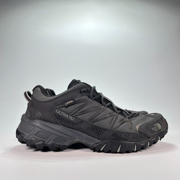 The North Face Ultra 110 GTX Black Gray Hiking Shoes NF0A2VUX Men's Size 8.5 - Picture 1 of 10